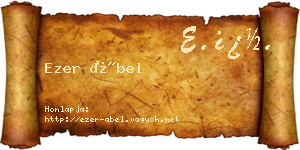 Ezer Ábel névjegykártya