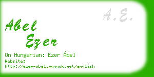 abel ezer business card